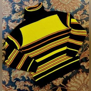 True Vintage 60s/70s Striped Halloween Sweater by “Arcticwear”, Acrylic